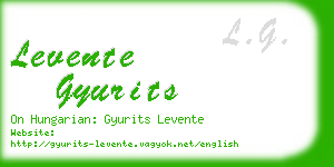 levente gyurits business card